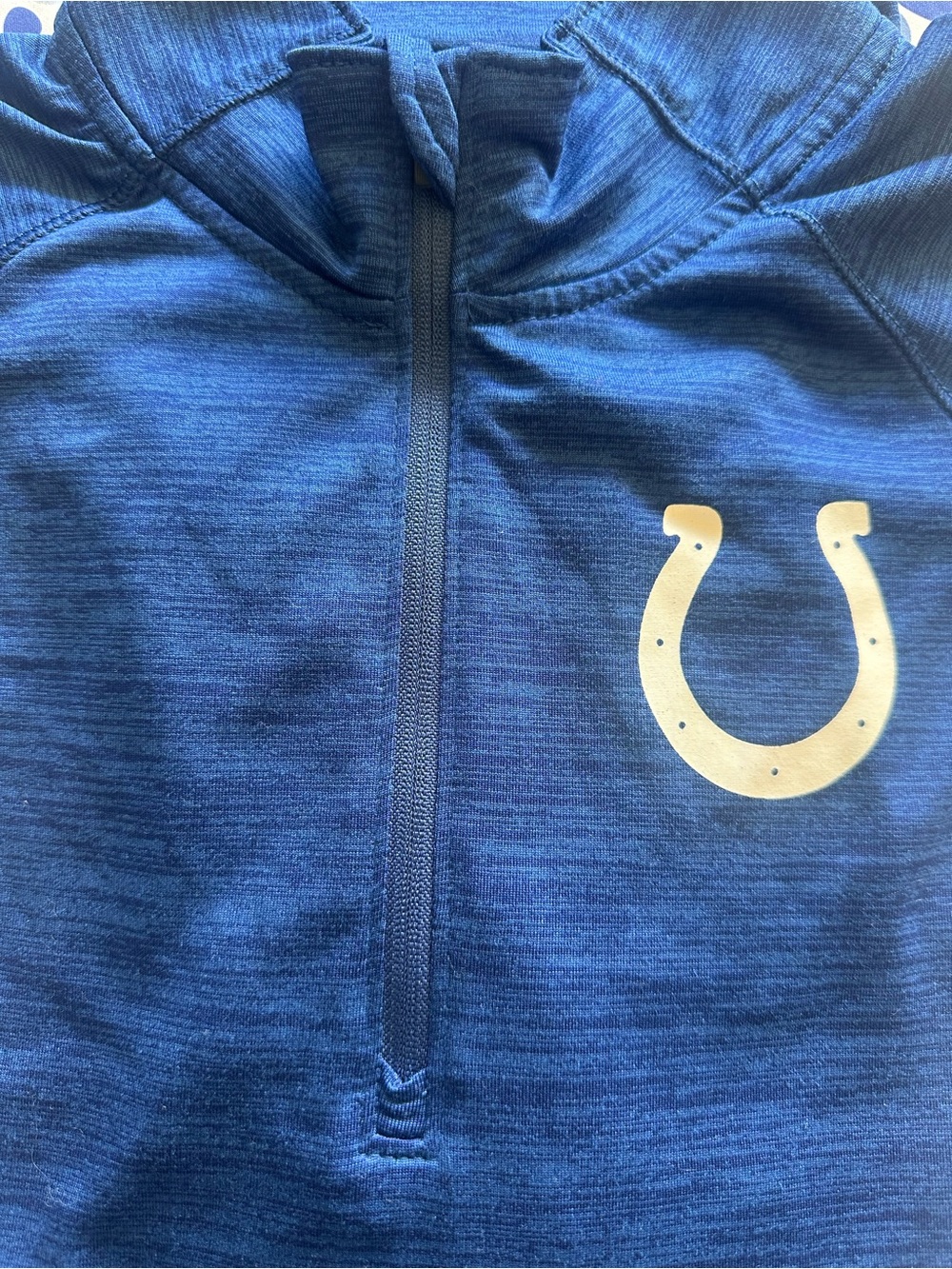 47 Brand Indianapolis Colts NFL 1/4 Zip Pullover Jacket Blue Women's Medium